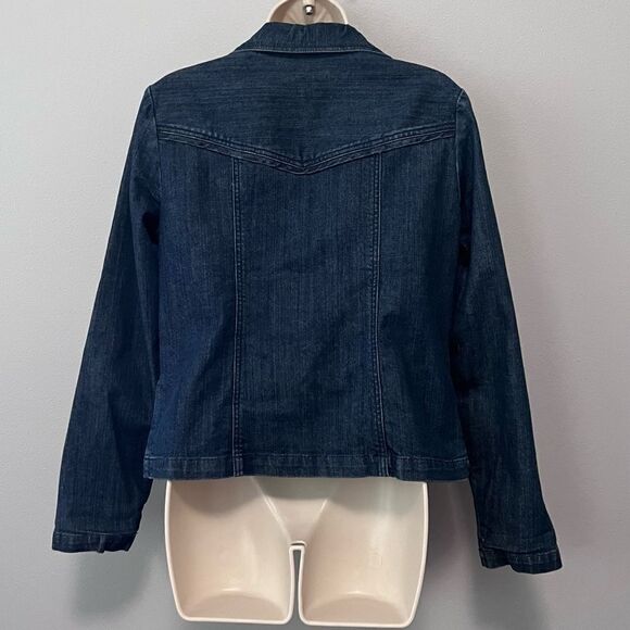 Christopher & Banks Button Front Denim Jacket Size S - Picture 5 of 8
